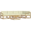 Lauko sofos komplektas 6 pcs Balta ir kreminė 79 x 79 x 37 cm