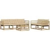 Lauko sofos komplektas 6 pcs Balta ir kreminė 79 x 79 x 37 cm