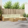 Lauko sofos komplektas 6 pcs Balta ir kreminė 79 x 79 x 37 cm