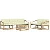 Lauko sofos komplektas 6 pcs Balta ir kreminė 79 x 79 x 37 cm