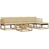 Lauko sofos komplektas 6 pcs Balta ir kreminė 79 x 79 x 37 cm