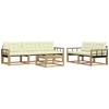 Lauko sofos komplektas 6 pcs Balta ir kreminė 79 x 79 x 37 cm