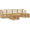 Lauko sofos komplektas 6 pcs Balta Kietos akacijos mediena