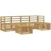 Lauko sofos komplektas 6 pcs Balta Kietos akacijos mediena