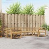 Lauko sofos komplektas 6 pcs Balta Kietos akacijos mediena