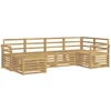 Lauko sofos komplektas 6 pcs Balta Poliesteris