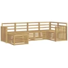 Lauko sofos komplektas 6 pcs Balta Poliesteris