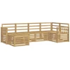 Lauko sofos komplektas 6 pcs Balta Poliesteris