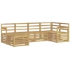 Lauko sofos komplektas 6 pcs Balta Poliesteris