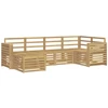 Lauko sofos komplektas 6 pcs Balta Poliesteris