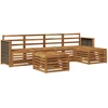 Lauko sofos komplektas 6 pcs Natūrali