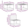 Lauko sofos komplektas 6 pcs Natūrali