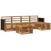 Lauko sofos komplektas 6 pcs Natūrali