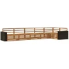 Lauko sofos komplektas 6 pcs Natūrali 402 x 172,5 x 73 cm