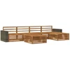 Lauko sofos komplektas 6 pcs Natūrali 79 x 79 x 37 cm