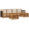 Lauko sofos komplektas 6 pcs Natūrali