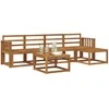Lauko sofos komplektas 6 pcs Natūrali