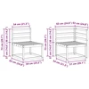 Lauko sofos komplektas 6 pcs Natūrali Kietos akacijos mediena