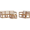 Lauko sofos komplektas 6 pcs Natūrali