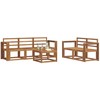 Lauko sofos komplektas 6 pcs Natūrali