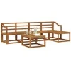 Lauko sofos komplektas 6 pcs Natūrali