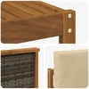 Lauko sofos komplektas 6 pcs Natūralus ir bežinis Poliesteris