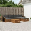 Lauko sofos komplektas 6 pcs Natūralus ir antracitas