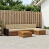 Lauko sofos komplektas 6 pcs Natūralus ir bežinis