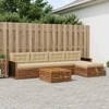 Lauko sofos komplektas 6 pcs Natūralus ir bežinis