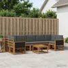 Lauko sofos komplektas 6 vnt. 7 vietos Natural and Anthracite