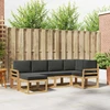 Lauko sofos komplektas 6 vnt. Balta ir antracito Poliesteris