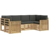Lauko sofos komplektas 6 vnt. 6 vietos Balta ir antracito