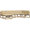 Lauko sofos komplektas 6 vnt. Balta ir kreminė