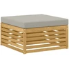 Lauko sofos komplektas 6 vnt. 5 vietos Balta ir šviesiai pilka