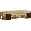 Lauko sofos komplektas 6 vnt. Natūrali