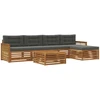 Lauko sofos komplektas 6 vnt. Natūralus ir antracitas