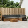 Lauko sofos komplektas 6 vnt. 5 vietos Natūralus ir antracitas