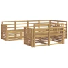 Lauko sofos komplektas 7 pcs Balta 247 x 128,5 x 73 cm