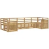 Lauko sofos komplektas 7 pcs Balta 304 x 128,5 x 73 cm