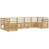 Lauko sofos komplektas 7 pcs Balta 304 x 130,5 x 73 cm