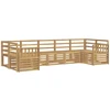 Lauko sofos komplektas 7 pcs Balta 304 x 128,5 x 73 cm