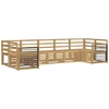 Lauko sofos komplektas 7 pcs Balta 304 x 128,5 x 73 cm