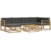 Lauko sofos komplektas 7 pcs Balta ir antracito