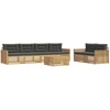 Lauko sofos komplektas 7 pcs Balta ir antracito