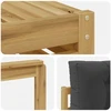 Lauko sofos komplektas 7 pcs Balta ir antracito Poliesteris