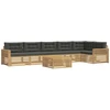 Lauko sofos komplektas 7 pcs Balta ir antracito 79 x 79 x 37 cm