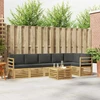 Lauko sofos komplektas 7 pcs Balta ir antracito 59 x 59 x 37 cm