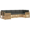 Lauko sofos komplektas 7 pcs Balta ir antracito