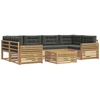 Lauko sofos komplektas 7 pcs Balta ir antracito