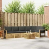 Lauko sofos komplektas 7 pcs Balta ir antracito 59 x 59 x 37 cm